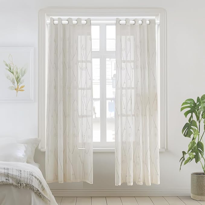 Spring Tension Curtain Rods 33-59 Inch White 1 Pack | No-drill & tool-free setup. Fits windows, kitchens, doorways. Rust-resistant, great for light curtains.