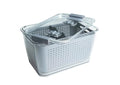 Kitchen Spaces Colander Stackable Food Storage Bin, Large, Gray, 11"L x 7"W x 9"H