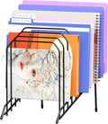 Gawerk Incline Metal Desk Magazine Folder Holder, Sorter Desk File Organizer with 8-Section Vertical Compartments Rack File Organizer for Office, Home, School