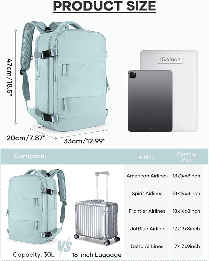 coofay Vacuum Backpack Travel with Pump Vacpack Travel Backpack with Vacuum System Mochila de Viaje Compresion al Vacio Easyvacpack Airbag Backpacks for Traveling Carry on Luggage