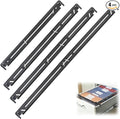 4 Pack Adjustable File Cabinet Rails, Metal Hanging File Folder Frame Cabinet Dividers Suitable for Cabinets with Drawer Thickness Less Than 0.71 Inches