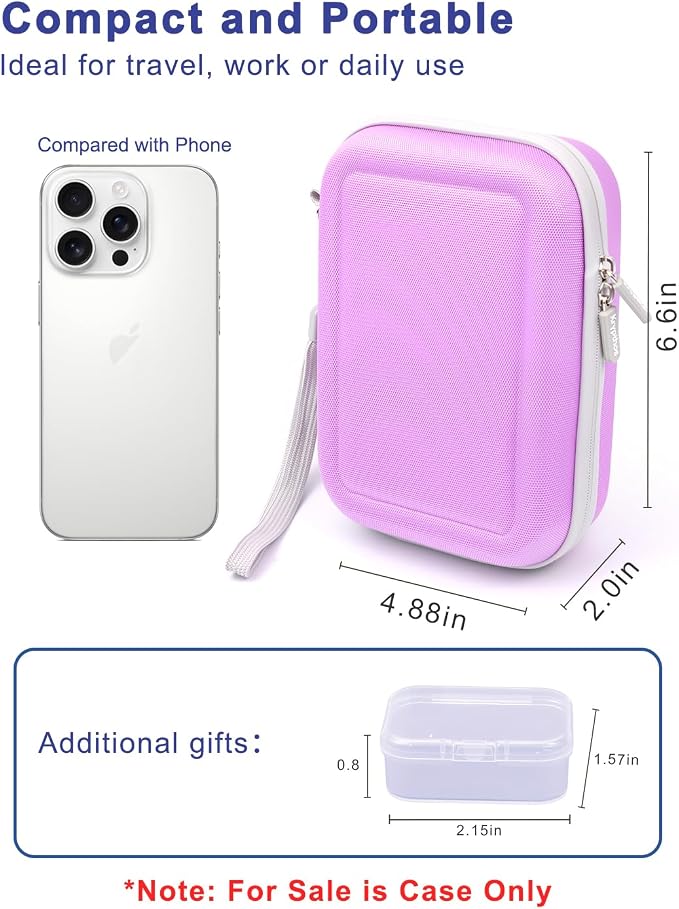 Krypthos Diabetic Supplies Travel Case, Carrying Case for Diabetes Blood Glucose Meter, Portable Diabetes Testing Kit Storage Organizer Bag for Blood Sugar Test Strips, Lancets, Lancing Device-Violet | Krypthos Portable Diabetes Testing Kit Storage Org...