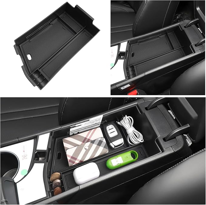 Ruiya 2024-2026 Sonata Center Console Organizer for 2026 Hyundai Sonata Accessories ABS Material Armrest Console Organizer Compatible with 2024 2025 2026 Hyundai Sonata SE/SEL/SEL Plus/N Line/Limited