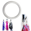 Clear Plastic Retail Scarf Rings - Round Fine Garment Hangers - 2.58" ID - 3.25" OD - 500 Pack