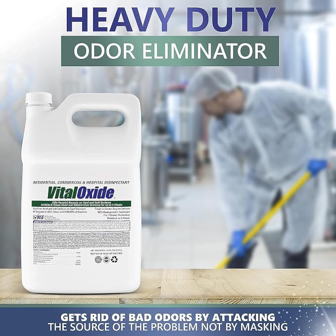 Vital Oxide Disinfectant, Deodorizer, Cleaner, Food-Contact Sanitizer, Virucide – (EPA registration #82972-1) – Kills Mold & Mildew, Eliminates Odors -1 Gallon
