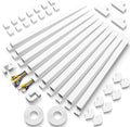 Delamu Cable Hider, 315in Cord Covers for 2-3 Wires on Wall, TV Cord Hider Wall, Paintable Wire Hiders Wire Covers for TV Cords on Wall, Easy Mount Cable Cover Raceway Kit, W0.95 H0.55in, White