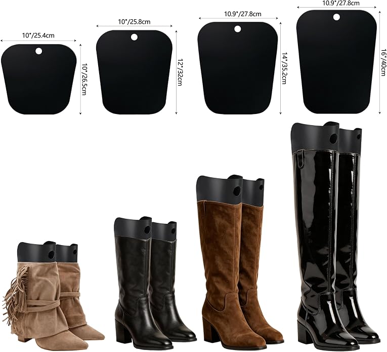 Luxdecor 32 Pieces (16 Pairs) 10/12/14/16in Boot Shaper Inserts Boots Form Stand Support Holder for Women and Men Organizer