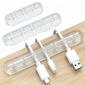 INCHOR Cord Organizer, Clear Cable Organizer Cord Holder, Wire Organizer USB Cable Management Cord Keeper, 3 Packs Cable Clips for Car Home and Office (7, 5, 3 Slots)