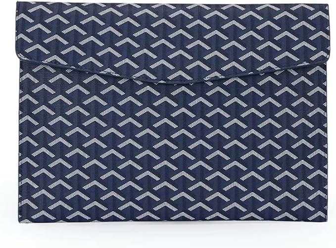 Designer A4 Padfolio Document Organizer Sleeve – Fits A4 Paper, MacBook, iPad & Tablets – Magnetic Closure, Slim & Scratch-Resistant – Ideal for Office, School, Students & Professionals (Blue)