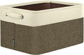 BALEINE 1 Pack Fabric Closet Storage Bins for Shelves, Linen Closet Organizers and Storage, Decorative Baskets for Organizing, Shelf, Clothes, Home, Office (Brown, 15''x11''x9.5'')