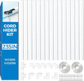 Yecaye 235in Wall Cord Hider for 3-4 Cords, On-Wall Cord Cover Channel, Long Cable Concealer, Cable Cover Cords Management for Home Office, W1.18in H0.63in, White