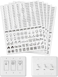 900 Pcs Light Switch Sticker Labels, 57 Designs Transparent Switch ID Sticker Blue Switchboard Label Decals for Home Kitchen Bathroom Office School