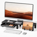 PEGZONE Ergonomic Monitor Stand Riser with Storage Drawer | Computer Riser For PC, Laptop,31.5" desk monitor stand,Desktop Shelf Organizer,For Home Office