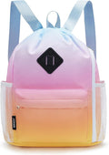 WANDF Drawstring Backpack with Shoe Compartment, Sports Gym Bag | Multi-Pocket Storage, Water-Resistant Fabric, Cinch String Bag