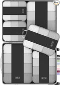 OlarHike 6 Set Compression Packing Cubes for Travel Essentials,Compressible Expandable Space Saver Bags for Organizing Clothes,Luggage Suitcase Garment Bags with Over 1000 pcs Mesh Holes(Black)