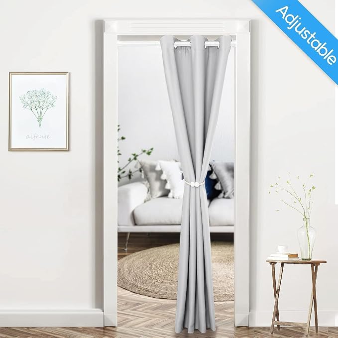 Tension Curtain Rod White 1PCS Tension Rods for Windows 30 to 64 Inch Spring Curtain Rod Adjustable Tension Curtain Rod of Bathroom Window Curtain Rod Closet rod Kitchen rod Wardrobe