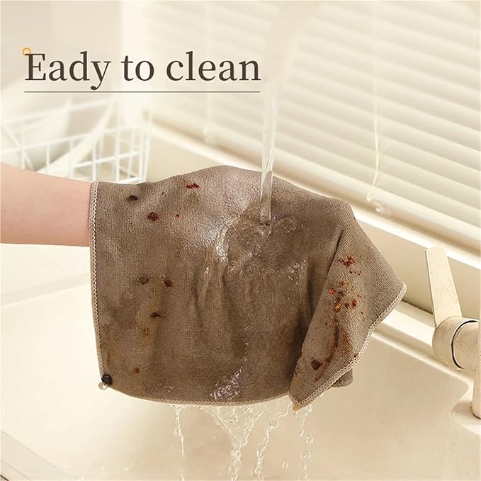 6/12 Pack Microfiber Cleaning Towels - Thickened Super Absorbent Cloths for Kitchen and Bathroom - Quick-Drying, Wet and Dry Use(Multi,30-30Cm-12Pcs)