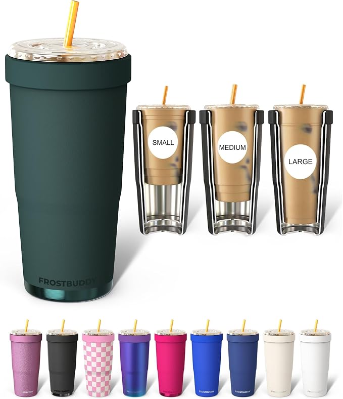 Frost Buddy Togo Buddy 30oz Tumbler - Insulated Stainless Steel (Jade) | Double-wall vacuum insulated | Spill-proof flip lid | 18/8 premium stainless steel