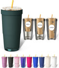 Frost Buddy Togo Buddy 30oz Tumbler - Insulated Stainless Steel (Jade) | Double-wall vacuum insulated | Spill-proof flip lid | 18/8 premium stainless steel