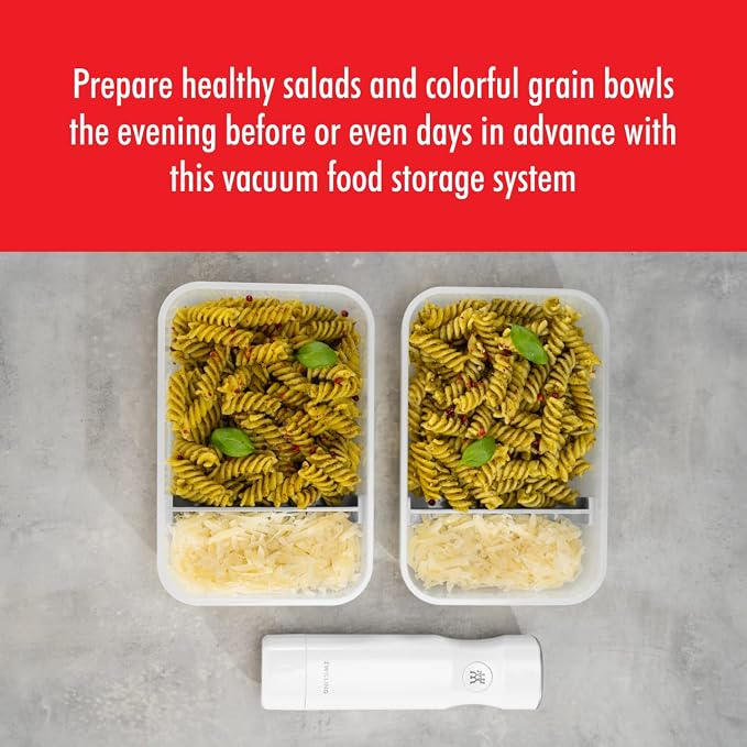ZWILLING Fresh & Save Plastic Flat Lunch Box, Airtight Container, Meal Prep, BPA-Free, Grey, Semitransparent - Large