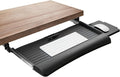 Mount-It! Under Desk Keyboard Tray, Slide-Out Keyboard & Mouse Drawer, 21" W × 11.75" D, Adjustable Height Platform with Left or Right Mouse Tray, Bolt-On Under Desk Keyboard Holder for Home Office