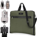 BESMART Garment Bags for Travel, 51" Large Suit Bag for Business Trips | Waterproof,Hangs 3 Suits,Foldable,Wrinkle Free Spacious Luggage Suit Cover,Adjustable Strap,Carry On Flight Approved,Green