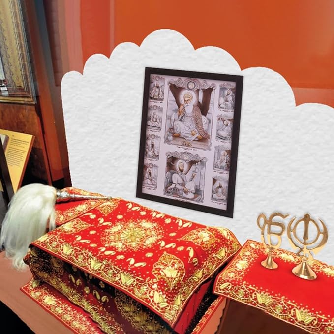 Lord Sikh Guru poster print with frame for Home Decor and Gifting Purpose (229-91)