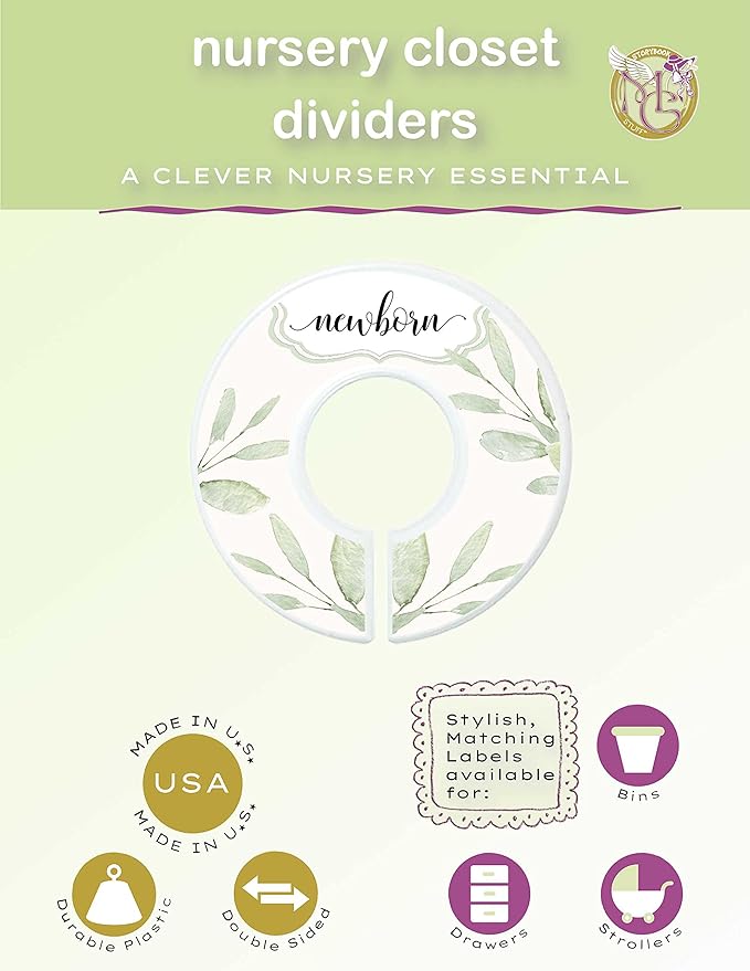 Baby Girl Clothes Dividers Nursery Closet Dividers Closet Organizers Botanical