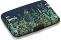 Credit Card Holder RFID Blocking, Mini Aluminum Hard Case, Plant Flowers Small Business Metal Wallet for Women Men