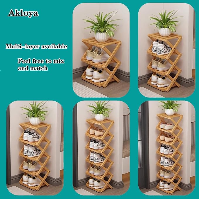 Small Shoe Rack, 3 Tier Portable Folding Shoe Storage Rack, Without Installation, Mini Free Standing Shoe Rack for Camping, Corridors, Bedrooms Living Room Corner and Small Spaces