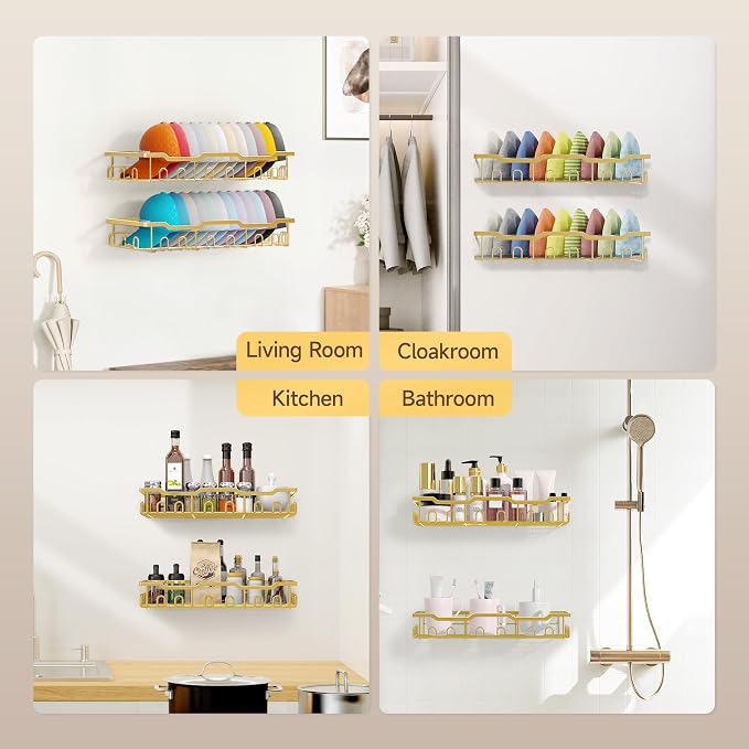 Nicetree Hat Racks for Baseball Caps Wall - Metal Hat Organizer for 48 Baseball Caps Holder, 2 Pack Hat Storage Organizer for Closet, Bedroom, Living Room