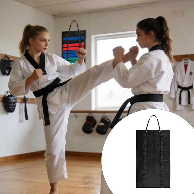 2 Pack Martial Arts Belts Organizer, Hanging Karate Belt Display Holds 12 Karate Belts for Martial Arts Learners(No Accessories Included)