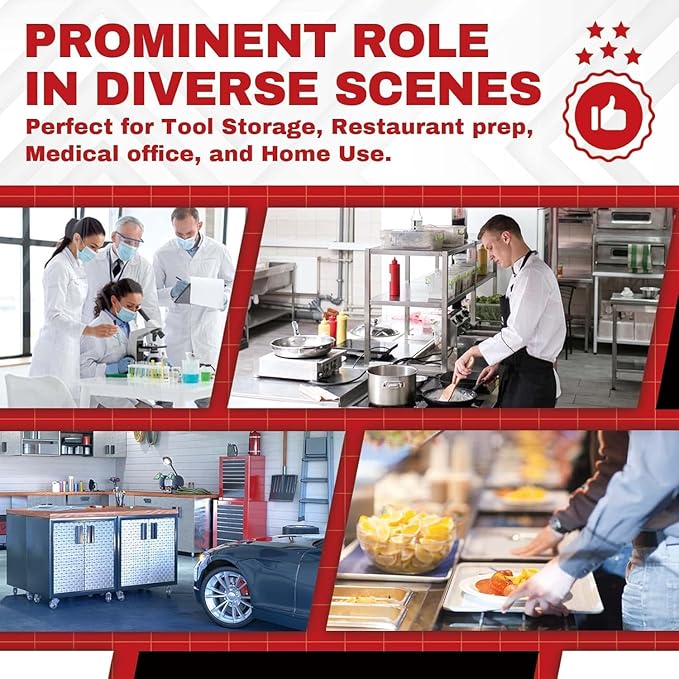 DuraSteel 30x30 NSF Stainless Steel Cart Work Table - Heavy Duty Rolling Food Prep Table Countertop Island - Metal Utility Cart on Wheels Caster, Grill Stand Storage Outdoor Kitchen Tables Bar Top