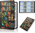 Floral Business Card Book Holder Organizer for Women, 240 Card Capacity, Stylish Name Card and Credit Card Holder for Professionals (Bookshelf)