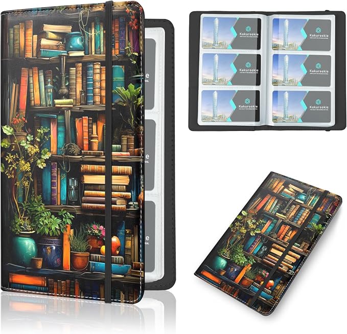 Floral Business Card Book Holder Organizer for Women, 240 Card Capacity, Stylish Name Card and Credit Card Holder for Professionals (Bookshelf)