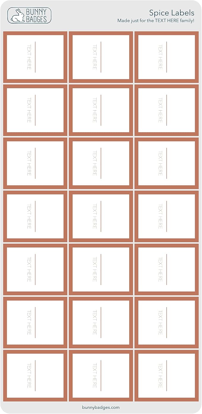 Custom Minimalist Labels for Spice Jars | Personalized Pantry Labels for Spices | Stickers for Organizing Kitchen Pantry