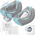 Shoe Washing Machine Bag, Shoe Laundry Bag for Washer and Dryer, Include Dry Net Bag, Reusable and Durable Zipper with Hook Design, Shoe Washing Bag for Sneaker (Gray, 2 Pack)