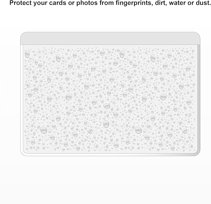 IMAGAME Clear Adhesive Index Card Pockets, 5" x 7", 50 Pack | Top Open for Loading, Plastic Labels Holders, For Storage Bins and Library Card, Organizing and Protecting Cards or Photos