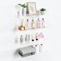 upsimples 15" x 6" Acrylic Shelves for Wall Storage and Organizer, 4 Pcs | Versatile Floating Shelf for Skincare, Bag, Wall Organizer for Bathroom, Bedroom, Living Room, Kitchen, Playroom, Room Décor