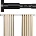 AIZESI 41-100 Inch Heavy Duty Black Tension Curtain Rod - No Drilling, Adjustable, Rust-Proof for Outdoor, Living Room, Bathroom