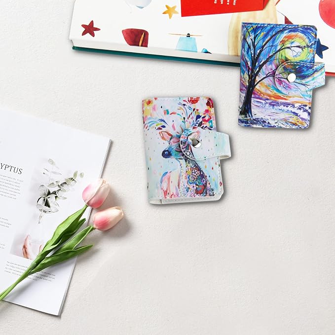 2 Pcs Credit Card Holder and business card holder，Sd Card Holder Each Has 26 Card Organizers, 2024 New Credit Card Holders book for Men and Women.