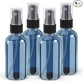 Wedama 4 oz Mini Glass Spray Bottles, Empty Small Spray Bottles with Funnel Dropper, Fine Mist for Hair, Travel, Plants, Cleaning Solutions and Skin Care (4 Pack Indigo Blue)