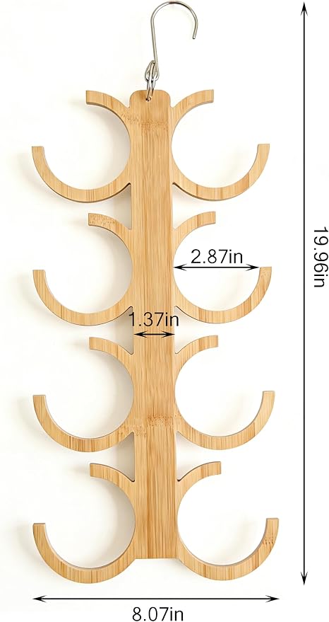 Scarf Hanger Holder Organizer Tank Top Hanger 8 Hook Space Saving Closet Accessory for Closet, Dorm & Home,Scarfs,Ties(1, Semi-Circular Open Hanger)