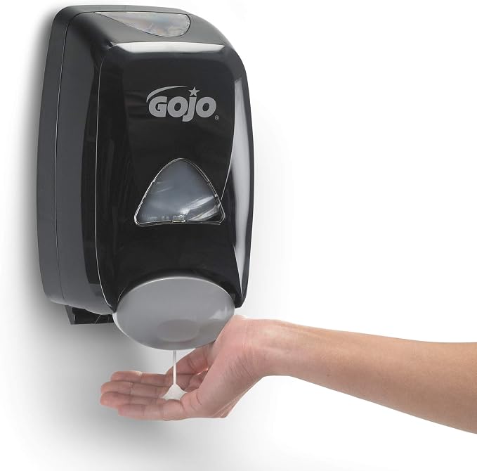 GOJO FMX-12 Push-Style Foam Soap Dispenser,Black,for 1250 mL FMX-12 Foam Soap Refills - 5155-06,(Pack of 3)
