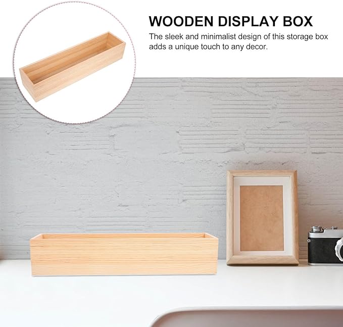 Wooden Storage Box Without Lid Decorative Centerpiece Organizer for Home Table Sleek Minimalist Design for Sundries and Jewelry Fine Wood Construction