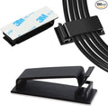 100 PCS Self Adhesive Cable Clips, Wire Organizer, Cable Management, Cord Organizer for Desk, Wall, PC, Car, Home, Office, USB, Ethernet, Power Cords, Black (Medium)