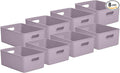 Superio Decorative Plastic Basket Open Home Storage Bins Organizer Baskets, Large (8 Pack) Container Boxes for Organizing Closet Storage Bins for Shelves Drawer Shelf, 15 Liter