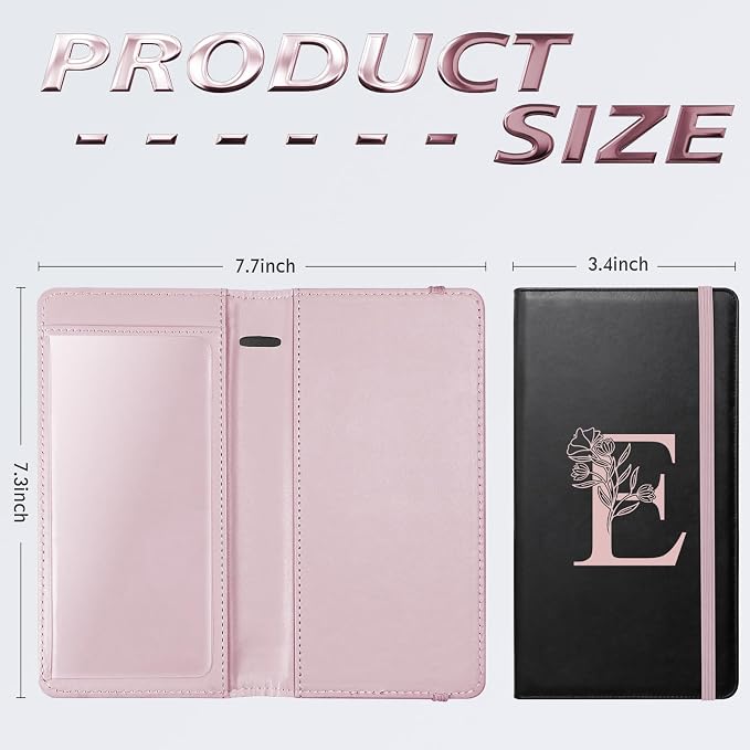 Letter Checkbook Cover, RFID Blocking Checkbook, Duplicate Checks with Pen Holder, Cards Slots, Multi-Functional Checkbook Holder for Personal and Business Checks