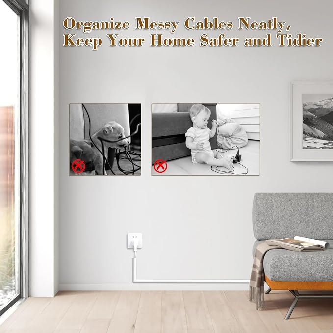 78”Cord Hider for Wall Mounted TV,Adhesive One-Cord Cable Hider for Wall,Cord Covers Raceway Kit for Wires Hider,Flexible Silicone Cable Concealer for Home Office,W 0.54”× H 0.39”