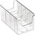 Foldable Storage Bins, Clear Expandable Boxes for Organizing, Adjustable from 9.65-16.93" Drawer Organizers Separators Dividers for Bedroom Kitchen Utensils Tools Closet